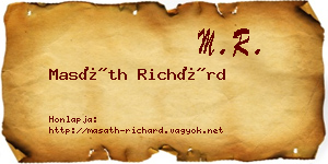 Masáth Richárd névjegykártya