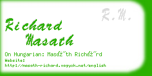 richard masath business card